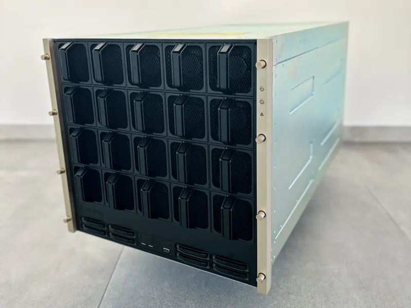 Nvidia DGX server chassis, the type of AI server that consumes hundreds of gigabytes of HBM memory per unit